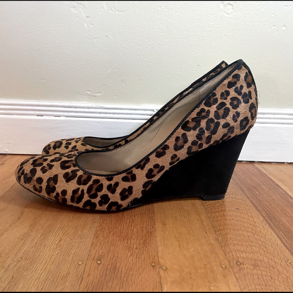 Sake Fifth Ave leopard wedges